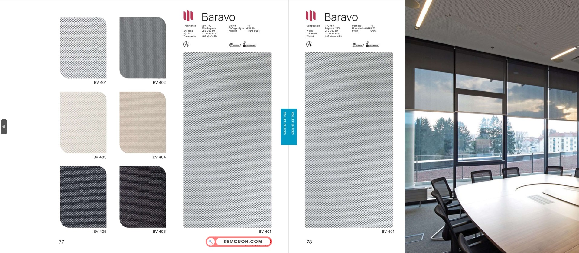 Rèm Cuốn Modero Baravo