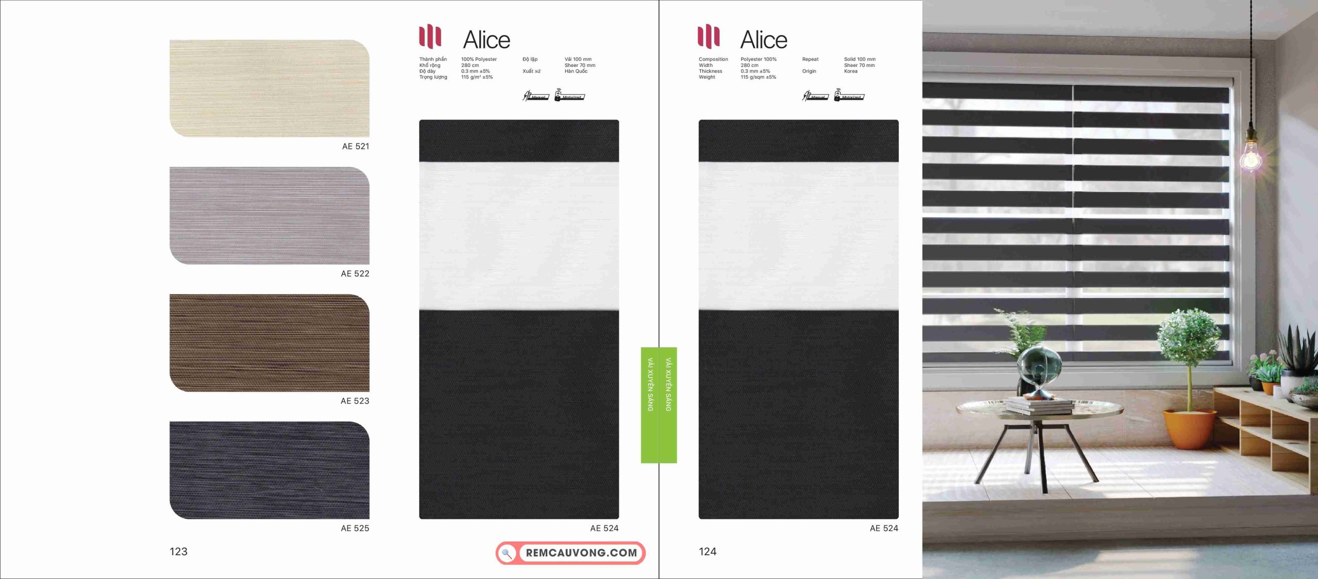 Rèm Cầu Vồng Modero Alice