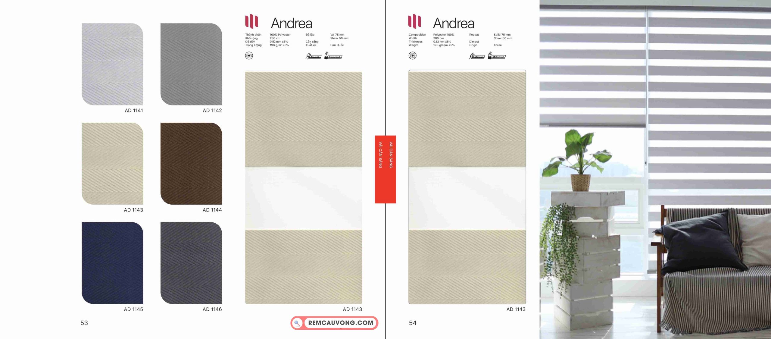Rèm Cầu Vồng Modero Andrea