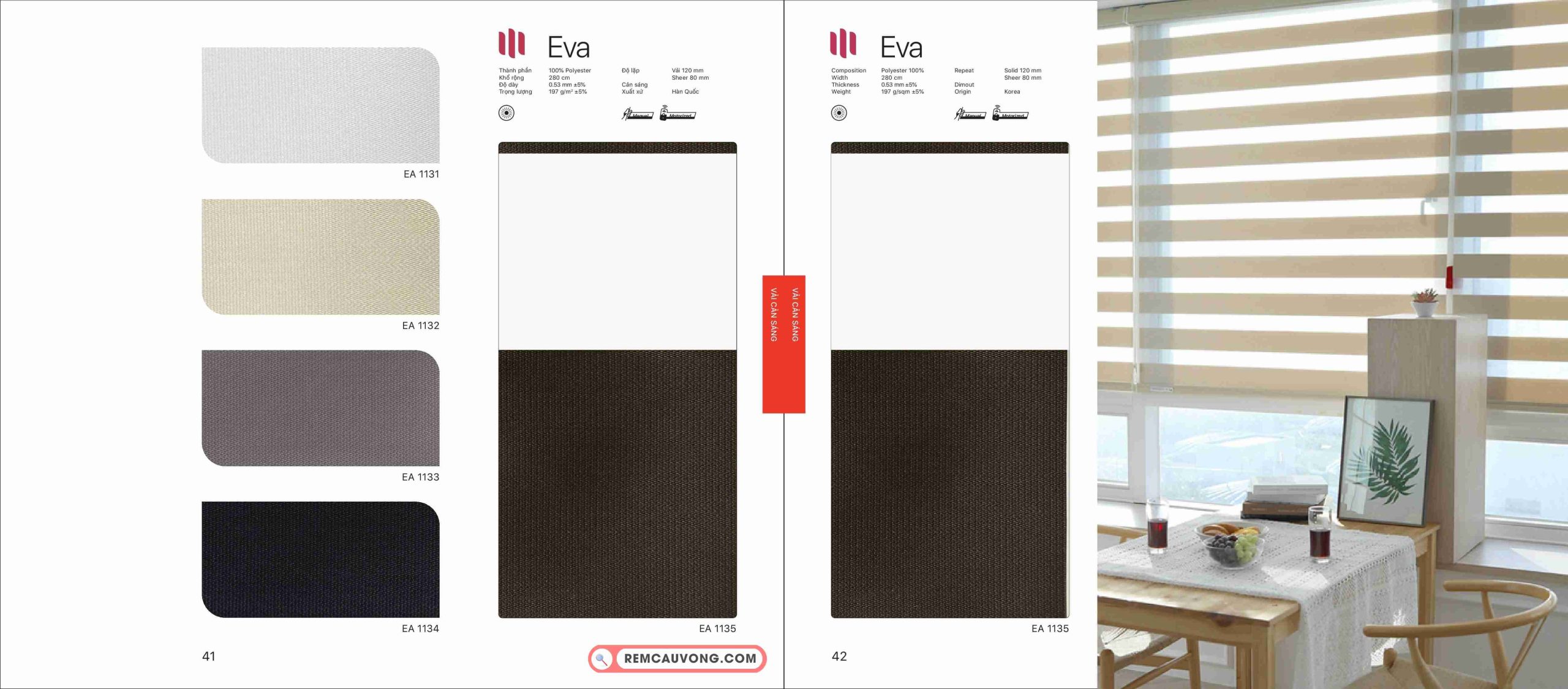 Rèm Cầu Vồng Modero Eva