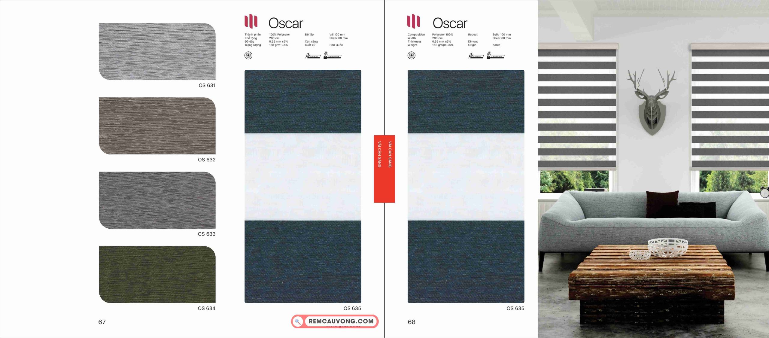 Rèm Cầu Vồng Modero Oscar